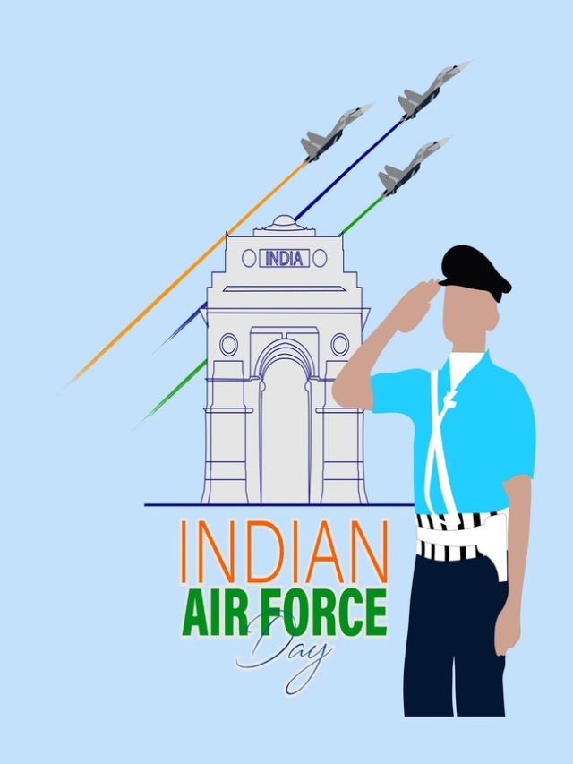 Vector Illustration of Indian Air Force Day observed on October